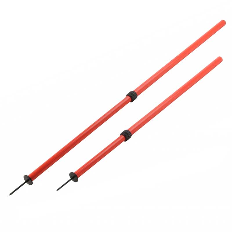 sportandmore set van 8 telescoop slalom poles 150cm in rood at sportandmore.nl 2